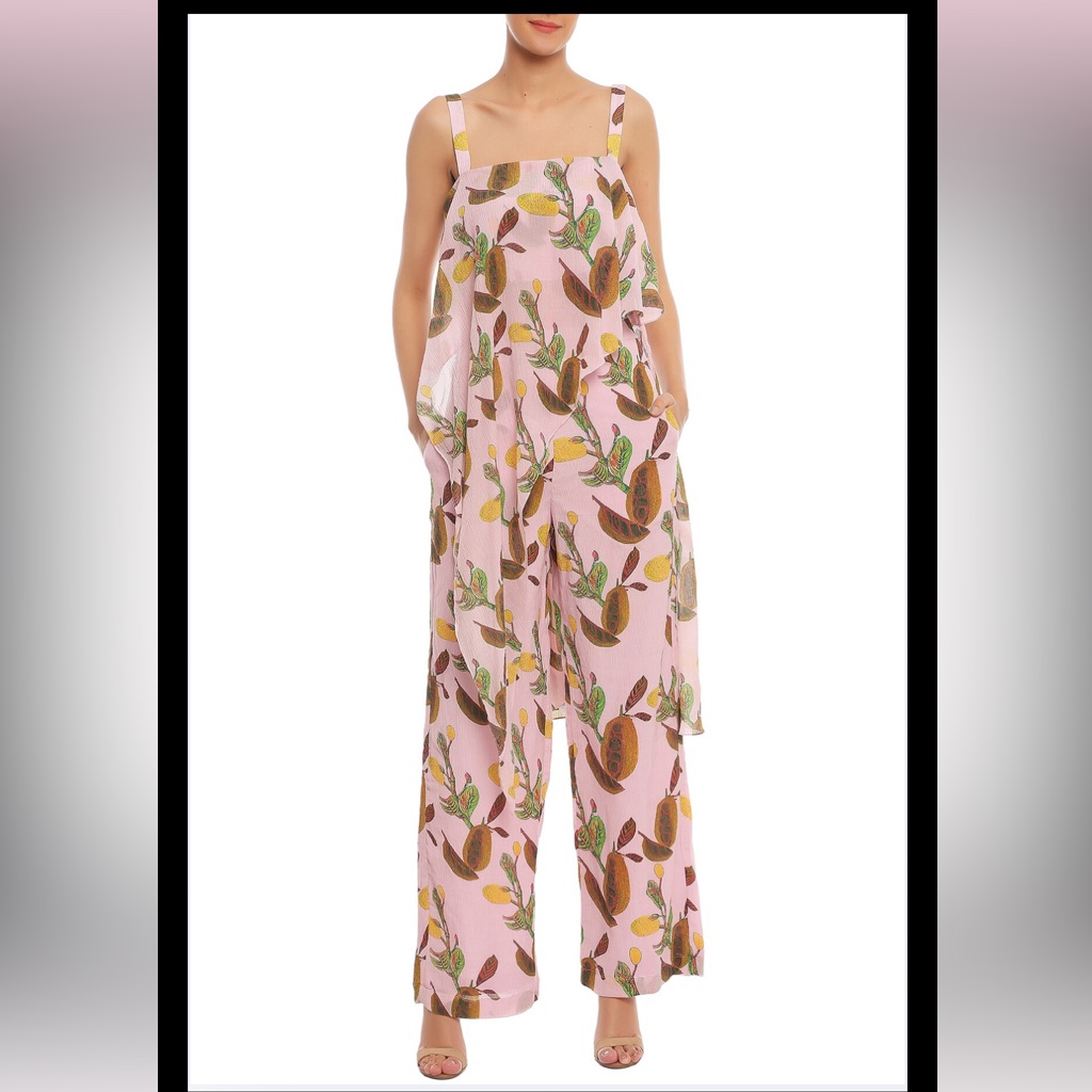 Masaba Spicy Jackfruit Assymetrical Top And Palazzo Pants Set